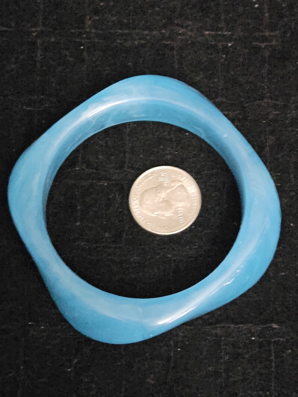 Blue Resin Bangle Bracelet - Women Jewelry